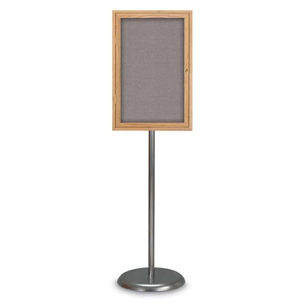 United Visual Products Corkboard, Double Door, Radius Frame, 48x36", Bronze/Pearl UV7003-BRONZE-PEARL - main
